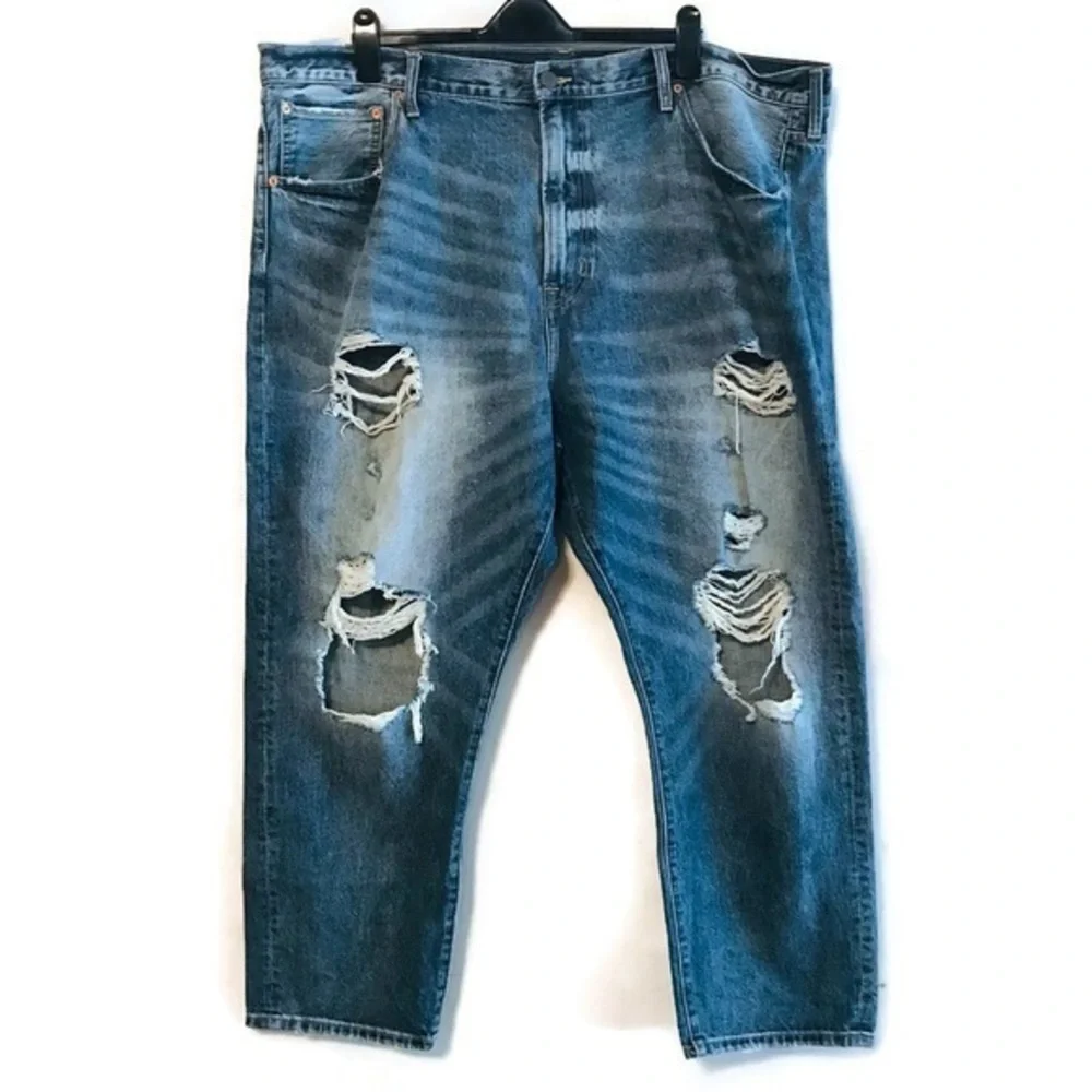 American Eagle Destructed Relaxed Fit Tapered Leg Denim Jeans Men’s sir 44x32 44